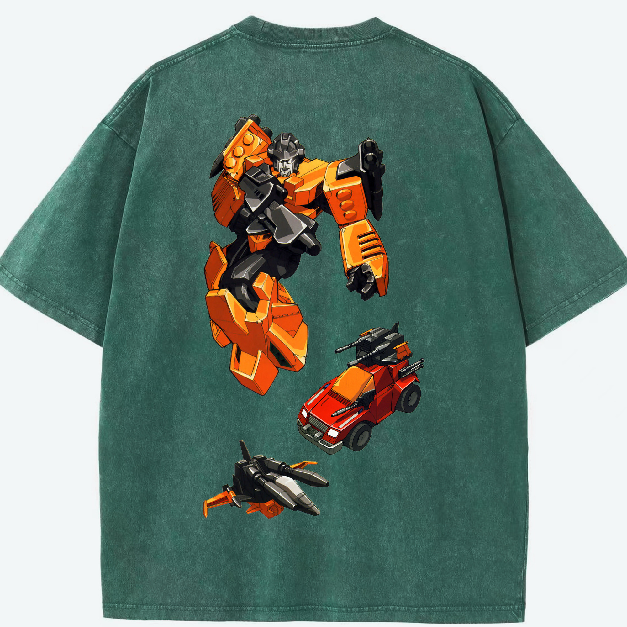 （画像用）  綿100% ヴィンテージ風 半袖Tシャツ（背面プリント）